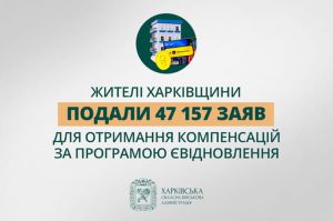 Жителі Харківщини подали 47 157 заяв за програмою єВідновлення