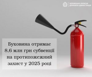 Буковина отримає 8,6 мільйона гривень субвенції на протипожежний захист