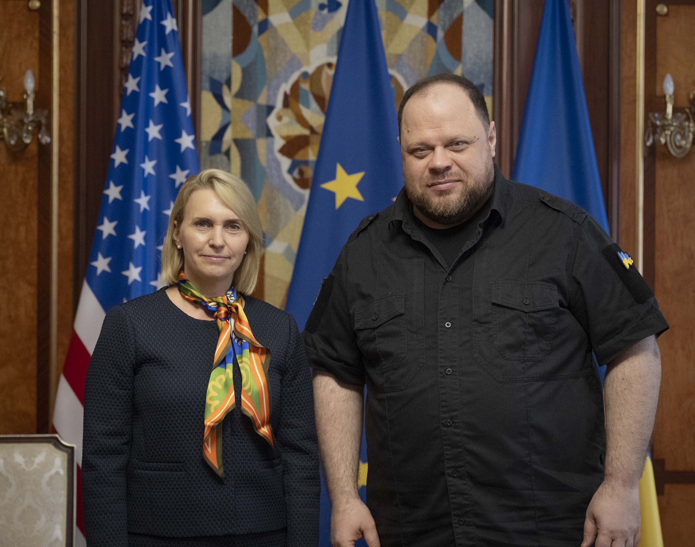 Руслан Стефанчук провів робочу зустріч із Надзвичайним і Повноважним Послом США в Україні Бріджит Брінк