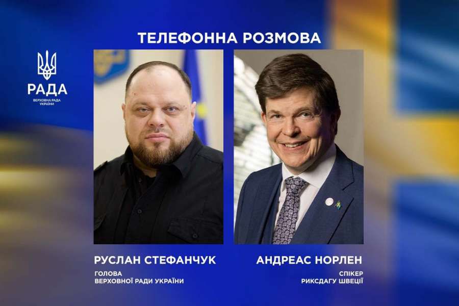 Голова Верховної Ради України провів розмову зі спікером Парламенту Швеції