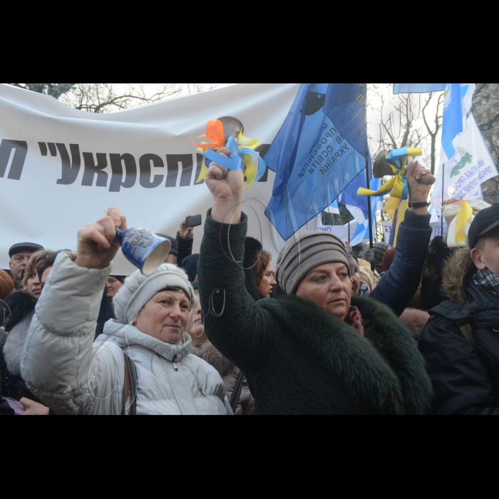 23 грудня 2014. Під будівлею Верховної Ради в Києві відбувся цілий ряд мітингів у зв'язку з розглядом бюджету-2015. Мітинг учителів та освітян біля Верховної Ради України з вимогою збереження норм щодо навантаження вчителів та надбавок до зарплати.