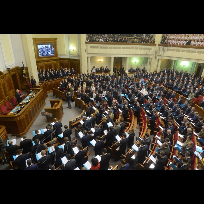 27 листопада 2014. Відкриття 1 сесії Верховної Ради України 8 скликання. Зал ВР