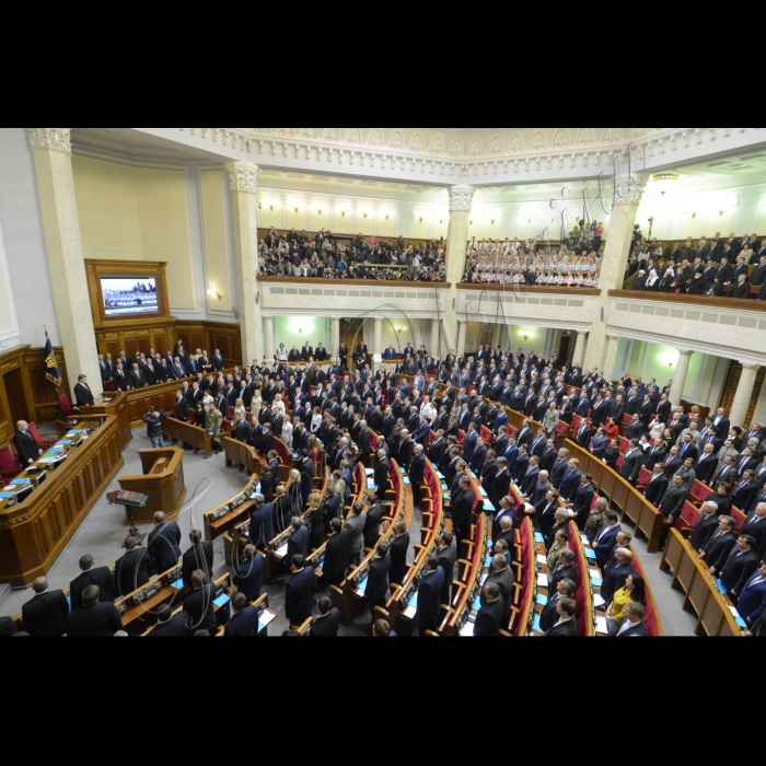 27 листопада 2014. Відкриття 1 сесії Верховної Ради України 8 скликання. Зал ВР