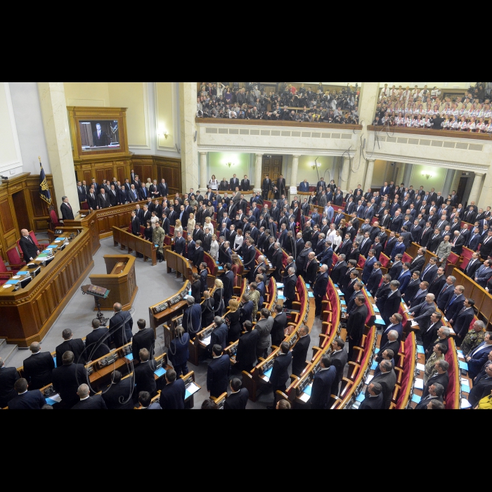 27 листопада 2014. Відкриття 1 сесії Верховної Ради України 8 скликання. Зал ВР