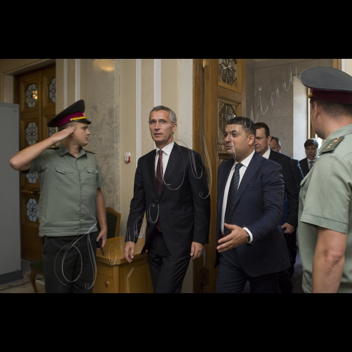 Зустріч Голови Верховної Ради України Володимира Гройсмана з Генеральним секретарем НАТО Єнсом Столтенбергом.