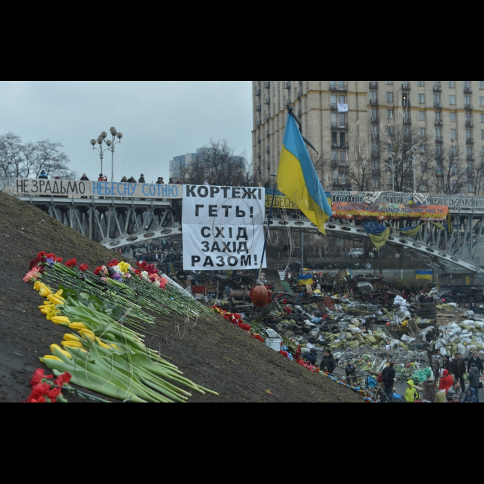 Київ, Євромайдан. Майдан Незалежності,  вул. Інститутська, вул. Грушевського.