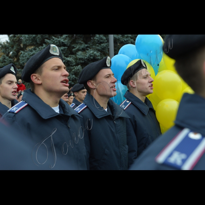 У Національній академії внутрішніх справ відбулась церемонія складання присяги на вірність Українському народові курсантами першого курсу (Київ, пл. Солом’янська, 1).