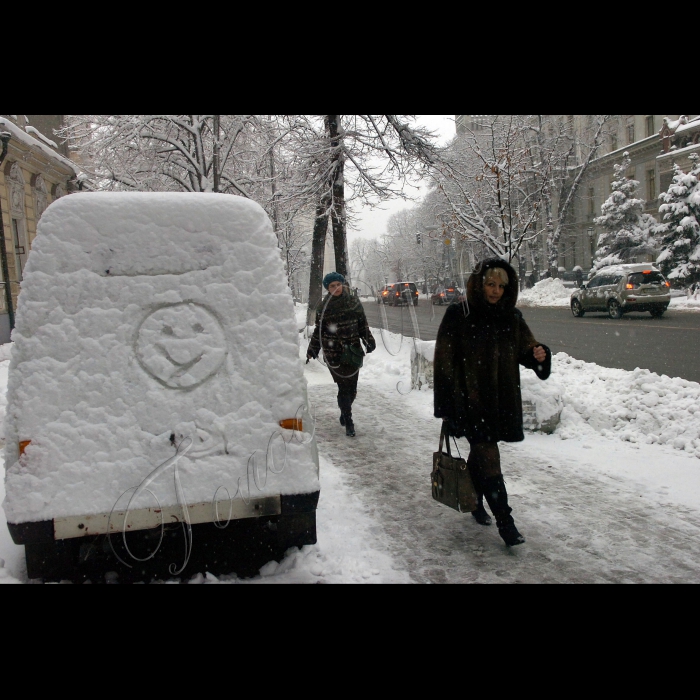 Київ, зима, снігопад.