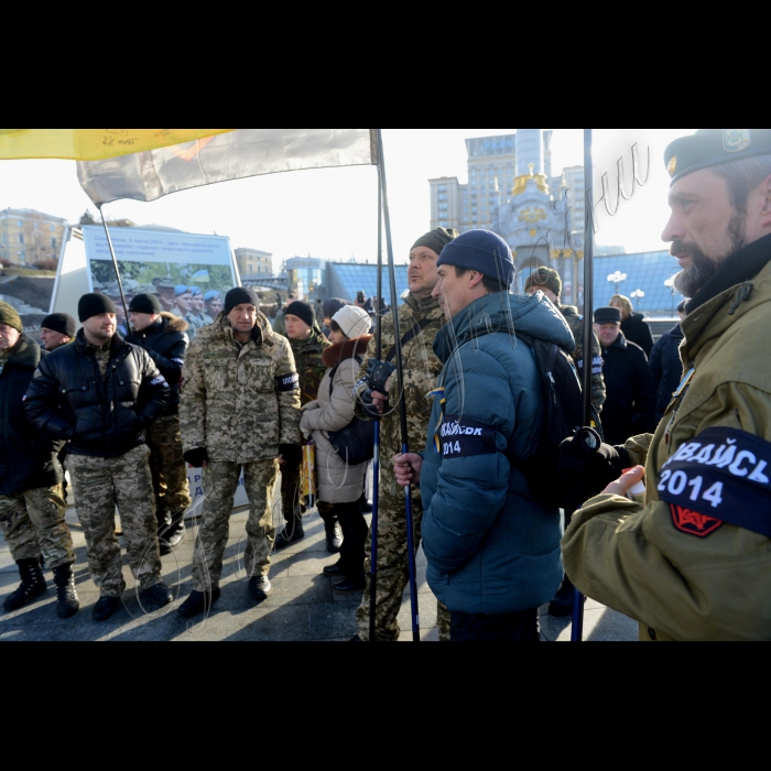 В Києві,  на Майдані Незалежності відбулася повторна мирна акція за участю Іловайського братерства 