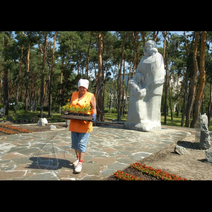 У столичному парку Перемога  Дніпровського району 22 червня буде відкрито пам'ятника Матері-Вдові. Організатор - Український фонд культури. Учасники: Борис Олійник - голова Українського фонду культури, голова  координаційної ради по організації спорудження пам'ятника; Леонід  Новохатько - заступник голови Київської міської державної адміністрації.
Автори пам'ятника - скульптори Адріан Балог, Костянтин Добрянський,  архітектор Костянтин Черній. Керівник творчої групи народний художник України, академік, професор, скульптор Володимир Чепелик. Кошти на пам'ятник упродовж трьох років збиралися під егідою Українського Фонду культури за інформаційної підтримки газет 