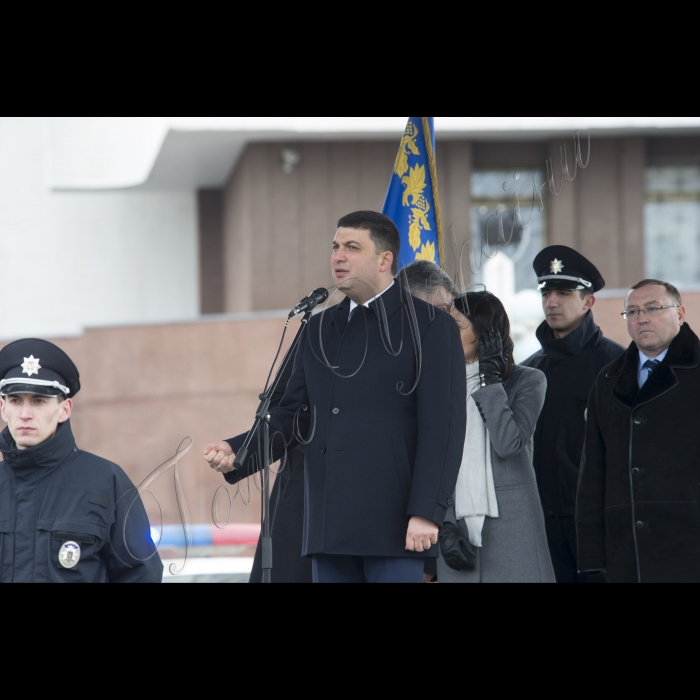 Голова ВР України Володимр Гройсман, Президент України Петро Порошенко, Керівник Національної поліції України Хатія Деканоідзе взяли участь у церемонії складання присяги Національною поліцією у м. Вінниця.