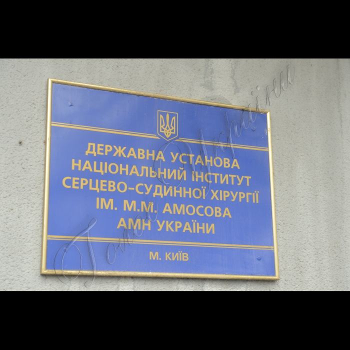 Національний інститут серцево-судинної хірургії ім. Амосова АМН України.