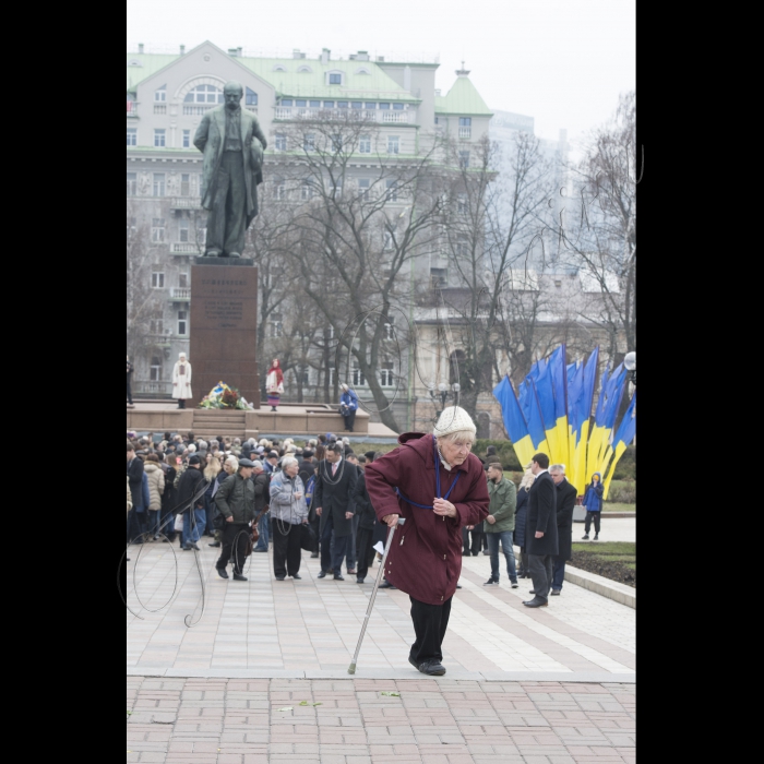 У річницю з дня народження Тараса Шевченка Голова ВР України Володимир Гройсман, Прем’єр-міністр Арсеній Яценюк, голова КМДА Віталій Кличко, голова КОДА Максим Мельничук, народні депутати, представники Кабінету міністрів, релігійних і громадських організацій поклали квіти до пам’ятника Кобзарю у Києві.