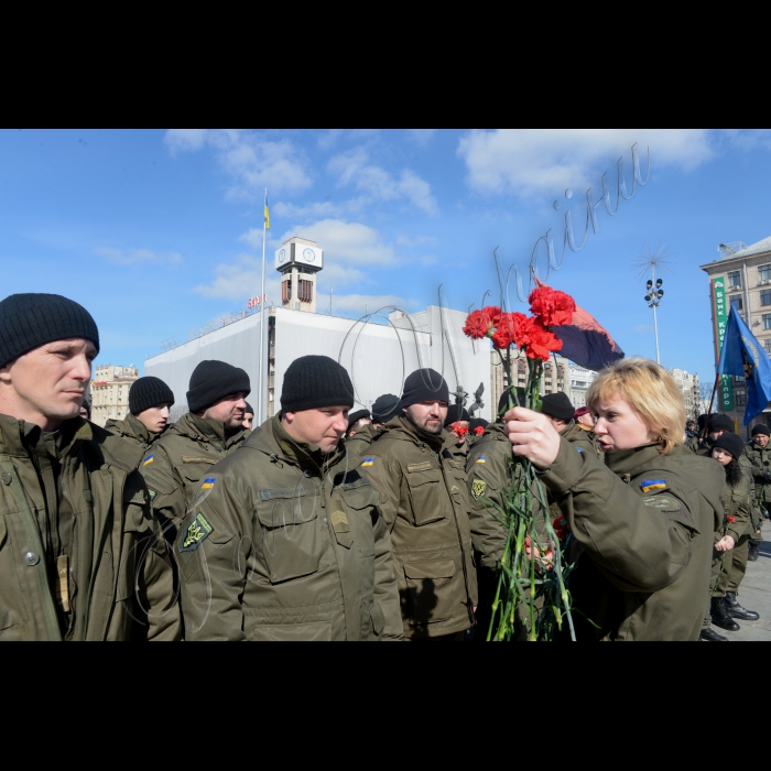 Перший заступник Голови Верховної Ради України Андрій Парубій взяв участь у заході, присвяченому другій річниці створення Національної гвардії України, який проходив на Майдані Незалежності.