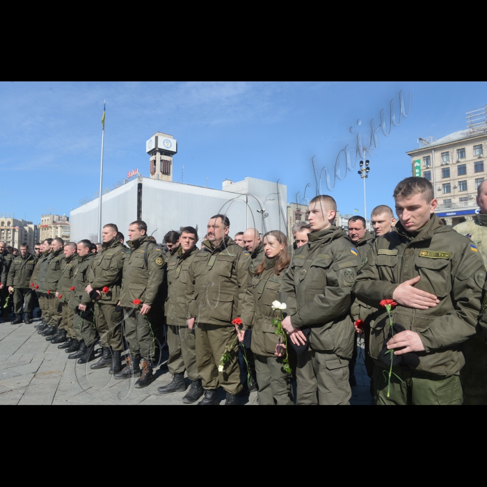 Перший заступник Голови Верховної Ради України Андрій Парубій взяв участь у заході, присвяченому другій річниці створення Національної гвардії України, який проходив на Майдані Незалежності.