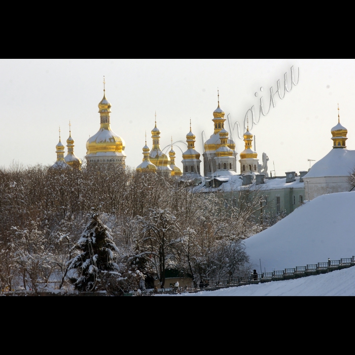 Київ, зимовий парк біля Аскольдової могили