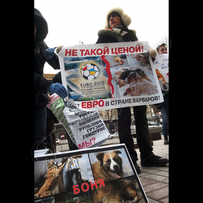 Сьогодні під стінами КМДА захисники тварин провели мітинг проти жорстокого поводження із тваринами.
Учасники акції стурбовані фактами насильницьких смертей собак у дворах, які, на думку захисників тварин, в муках вмирають від спеціально розкиданої отрути.