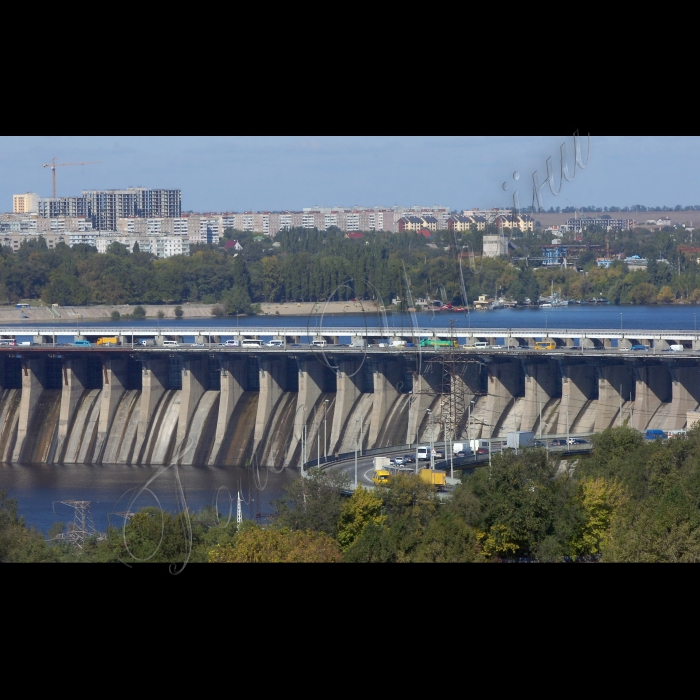 Запоріжжя, будівництво нового моста через Дніпро.