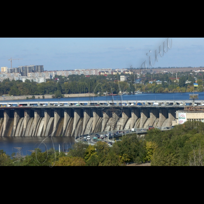 Запоріжжя, будівництво нового моста через Дніпро.