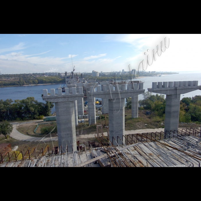 Запоріжжя, будівництво нового моста через Дніпро.