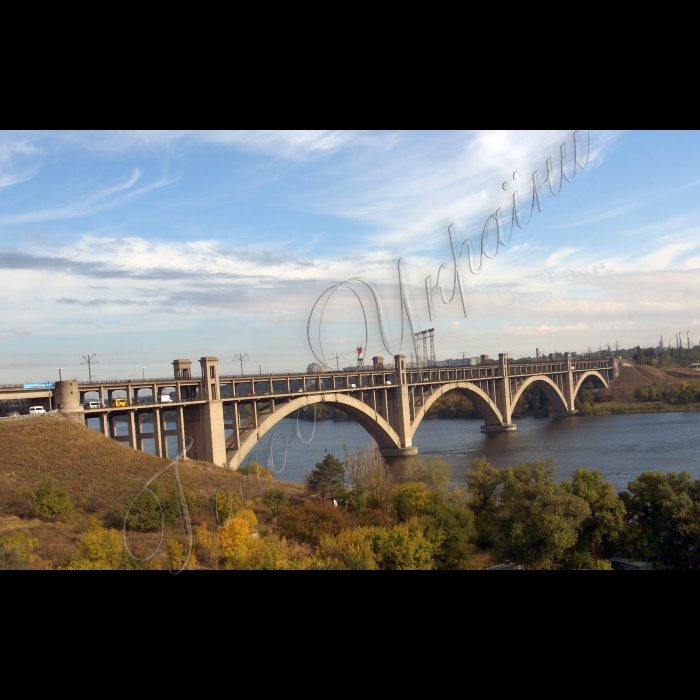 Запоріжжя, будівництво нового моста через Дніпро.