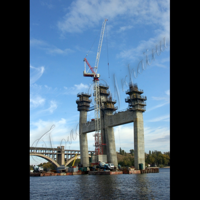 Запоріжжя, будівництво нового моста через Дніпро.