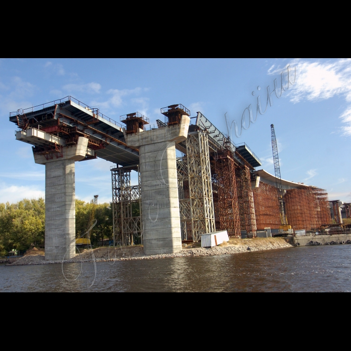 Запоріжжя, будівництво нового моста через Дніпро.