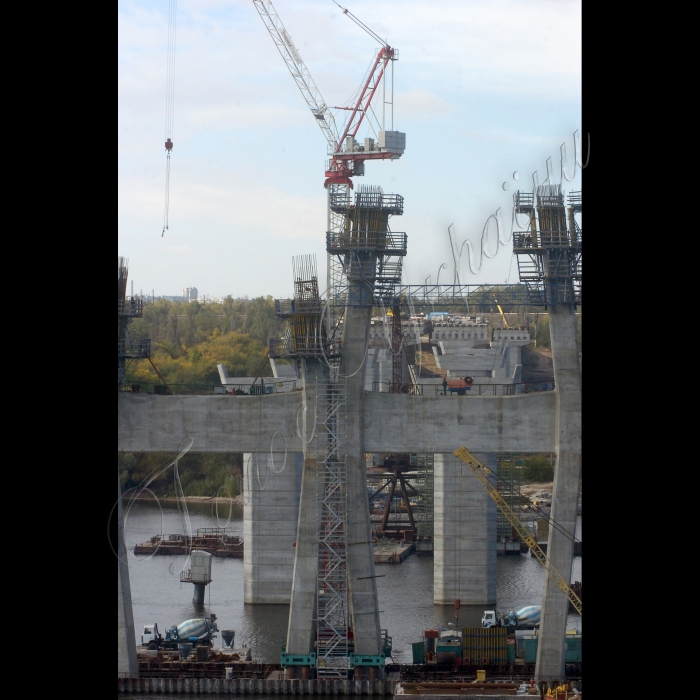 Запоріжжя, будівництво нового моста через Дніпро.