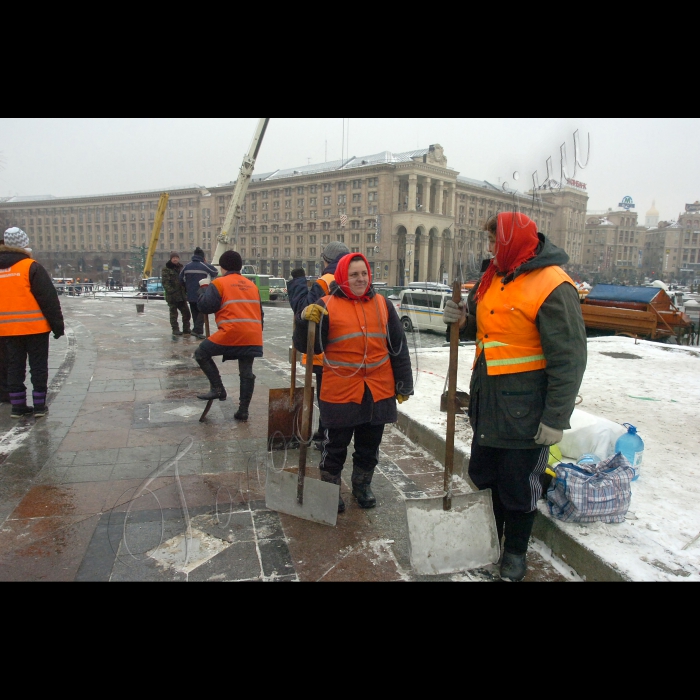 На столичному Майдані Незалежності встановлюють Новорічну ялинку.