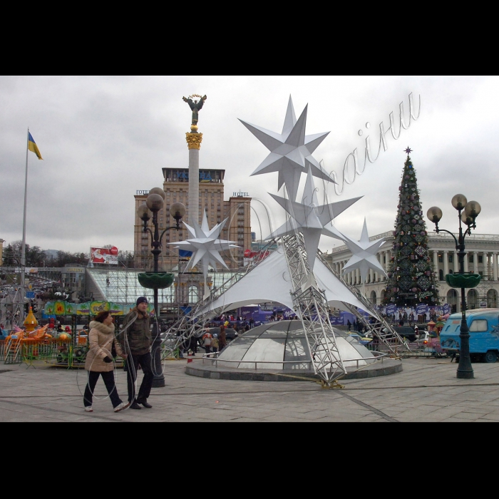 Київ, Майдан Незалежності, перед Новим роком.