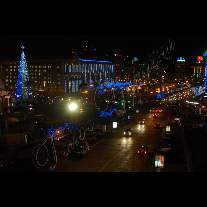 Київ, Майдан Незалежності, перед Новим роком.