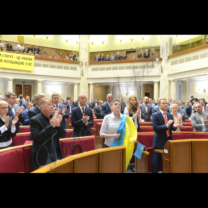 31 травня 2016 р. Пленарне засідання Верховної Ради України. Юлія Тимошенко, Олександр Абдуллін, Олександр Кожем'якін, Надія Савченко , Юрій Дерев'янко