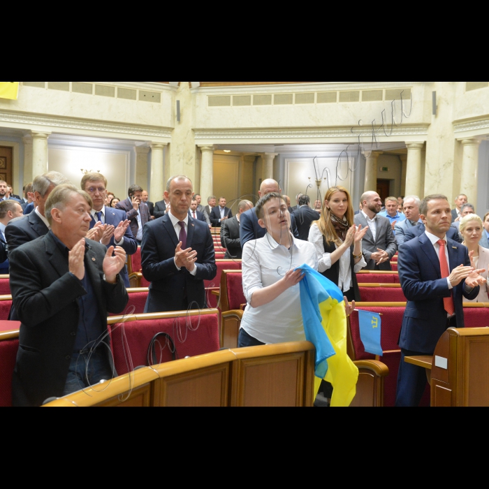 31 травня 2016 р. Пленарне засідання Верховної Ради України. Олександр Абдуллін, Олександр Кожем'якін, Надія Савченко , Юрій Дерев'янко