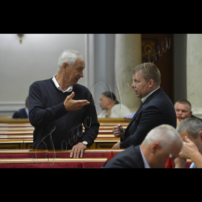 6 липня 2016 пленарне засідання Верховної Ради України. Віктор Король (БПП), Юлій Мамчур (БПП).