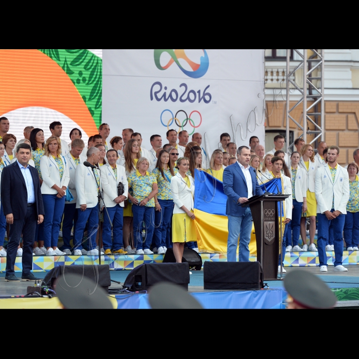 23 липня 2016 урочисті проводи Олімпійської збірної України на Ігри ХХХІ Олімпіади, які з 5 по 21 серпня відбудуться в бразильському Ріо-де-Жанейро. Прем'єр-міністр України Володимир Гройсман під час урочистих проводів Олімпійської збірної України на Ігри ХХХІ Олімпіади вручив нашім олімпійцям національний прапор України. Пацкан