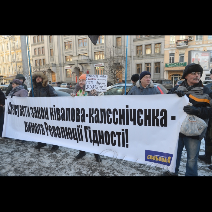 Пікет Конституційного Суду України, де розпочалося засідання щодо визначення конституційности 