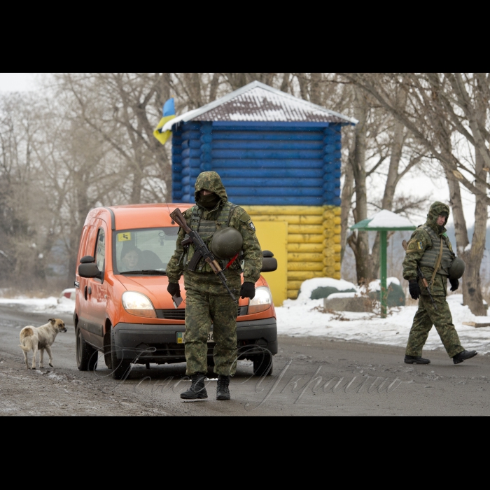 2 лютого 2017 Луганська область. Блок пост біля міста Кремінна.