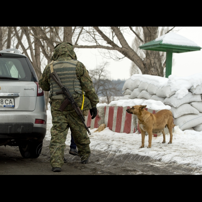 2 лютого 2017 Луганська область. Блок пост біля міста Кремінна.