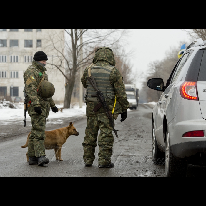 2 лютого 2017 Луганська область. Блок пост біля міста Кремінна.