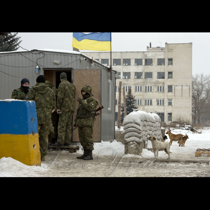 2 лютого 2017 Луганська область. Блок пост біля міста Кремінна.