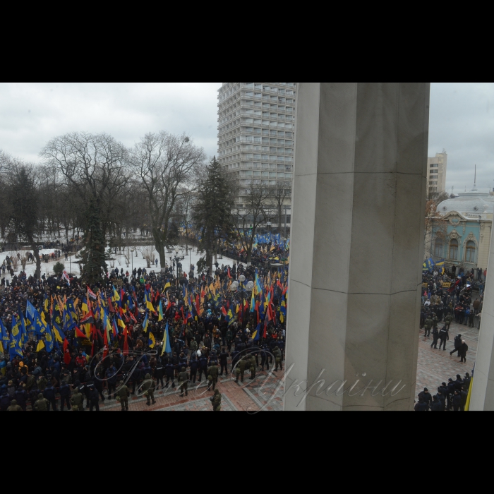 22 лютого 2017 Марш Національної Гідності біля Верховної Ради України.
Організатори: Національний корпус, ВО 