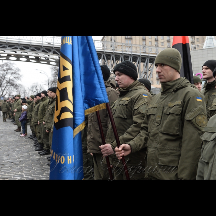 14 березня 2017 ація з нагоди Дня українського добровольця на Майдані Незалежності у м. Києві.
Програмою вшанування українських добровольців також передбачено:
- Урочиста частина із шикуванням батальйону  НГУ ім. С. Кульчицького на Майдані Незалежності та виступи добровольців-волонтерів, представників патріотичних організацій, які формували перші добровольчі батальйони.
- Покладання учасниками заходу квітів до меморіалу Героїв Небесної Сотні.