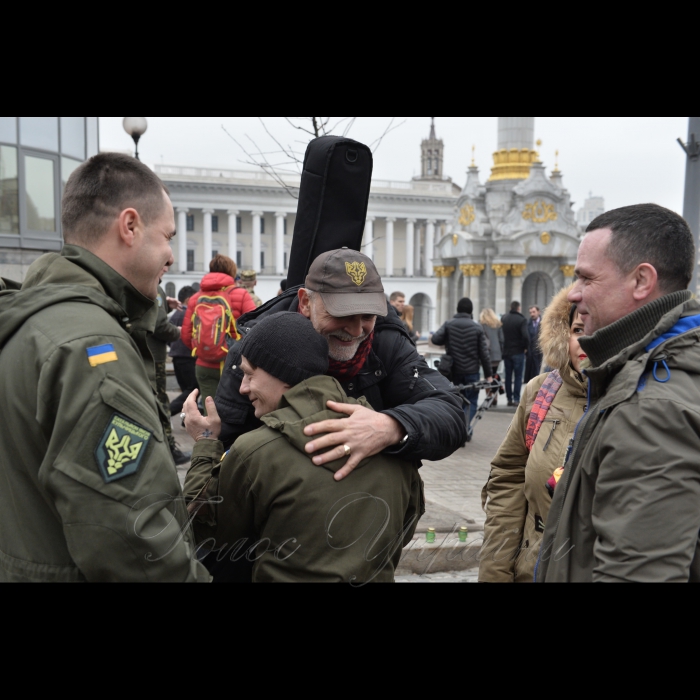 14 березня 2017 ація з нагоди Дня українського добровольця на Майдані Незалежності у м. Києві.
Програмою вшанування українських добровольців також передбачено:
- Урочиста частина із шикуванням батальйону  НГУ ім. С. Кульчицького на Майдані Незалежності та виступи добровольців-волонтерів, представників патріотичних організацій, які формували перші добровольчі батальйони.
- Покладання учасниками заходу квітів до меморіалу Героїв Небесної Сотні.