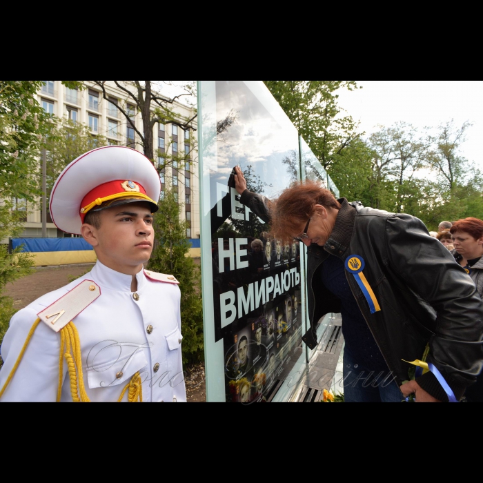 12 травня 2017 місто Дніпро. 
Ці сльози за вбитими Росією синами матері не виплачуть ніколи!
Це є наш безсмертний полк, а не нав’язані загарбниками провокації. 
Вчора у Дніпрі відкрилась унікальна для України Алея пам’яті, присвячена загиблим героям  Революції Гідності та АТО. У заходах з вшанування Героїв взяли участь понад 400 почесних гостей – політиків, дипломатів, діячів культури, бійців АТО та їхніх близьких. 