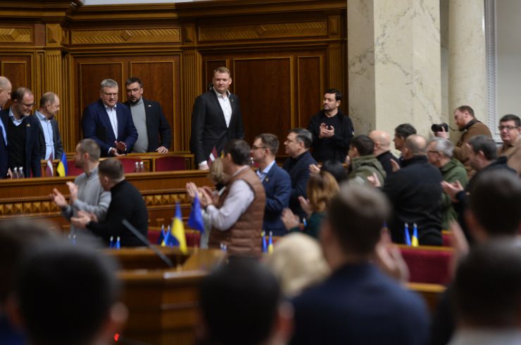 Пленарне засідання Верховної Ради України.

Виступає Спікер Сейму Латвійської республіки Едвардс Смілтенс
