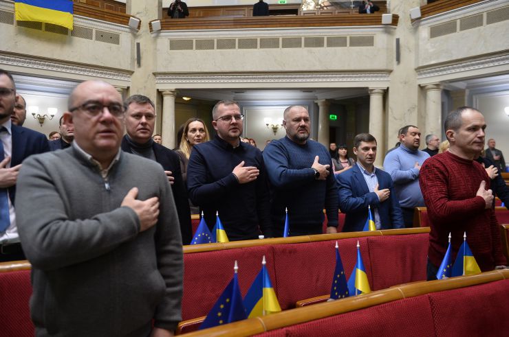 Пленарне засідання Верховної Ради України.

Виступає Спікер Сейму Латвійської республіки Едвардс Смілтенс
