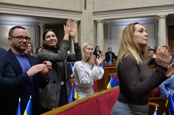 Пленарне засідання Верховної Ради України.

Виступає Спікер Сейму Латвійської республіки Едвардс Смілтенс
