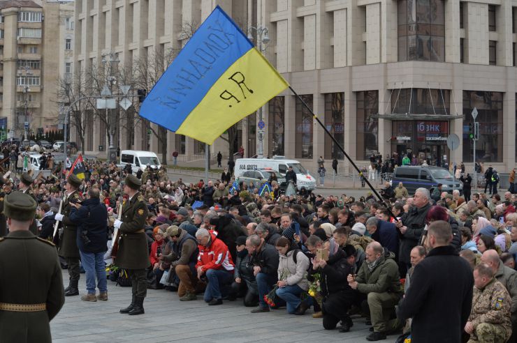 Київ, церемонія прощання з загиблим Героєм України Дмитром Коцюбайлом «Да Вінчі»