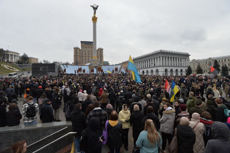 Київ, церемонія прощання з загиблим Героєм України Дмитром Коцюбайлом «Да Вінчі»