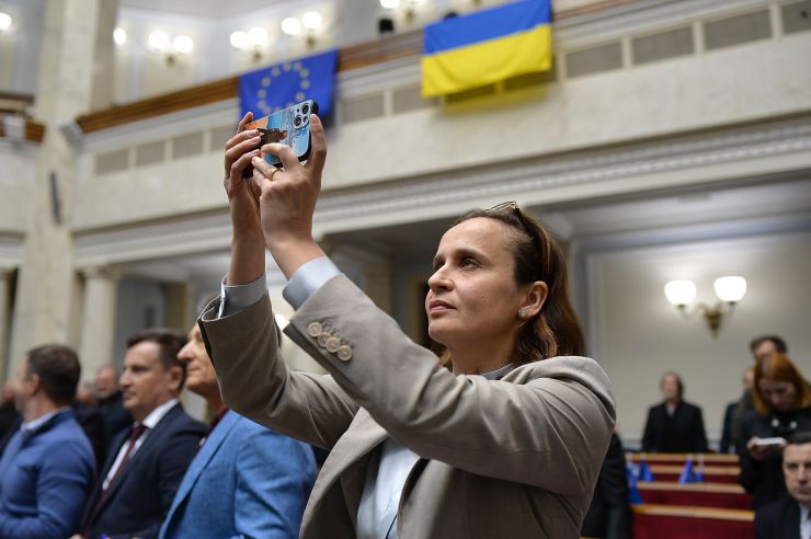 Пленарне засідання Верховної Ради України. Верховна Рада в першому читанні підтримала законопроєкт про заборону релігійних організацій, які повʼязані з рф. Клименко Ю.